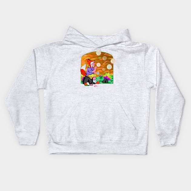 Fox Lover Kids Hoodie by Loganue